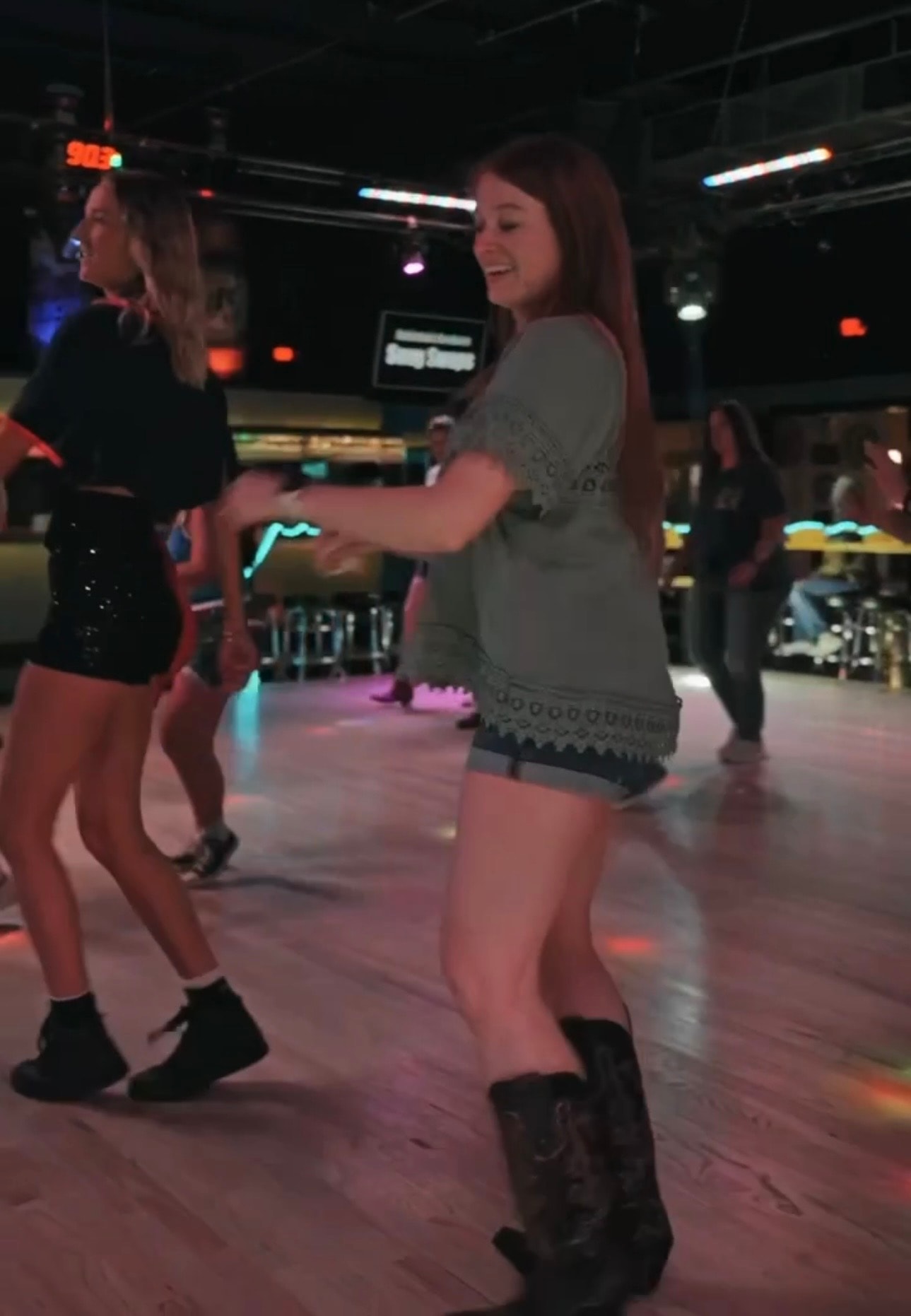 Country dance performance on stage
